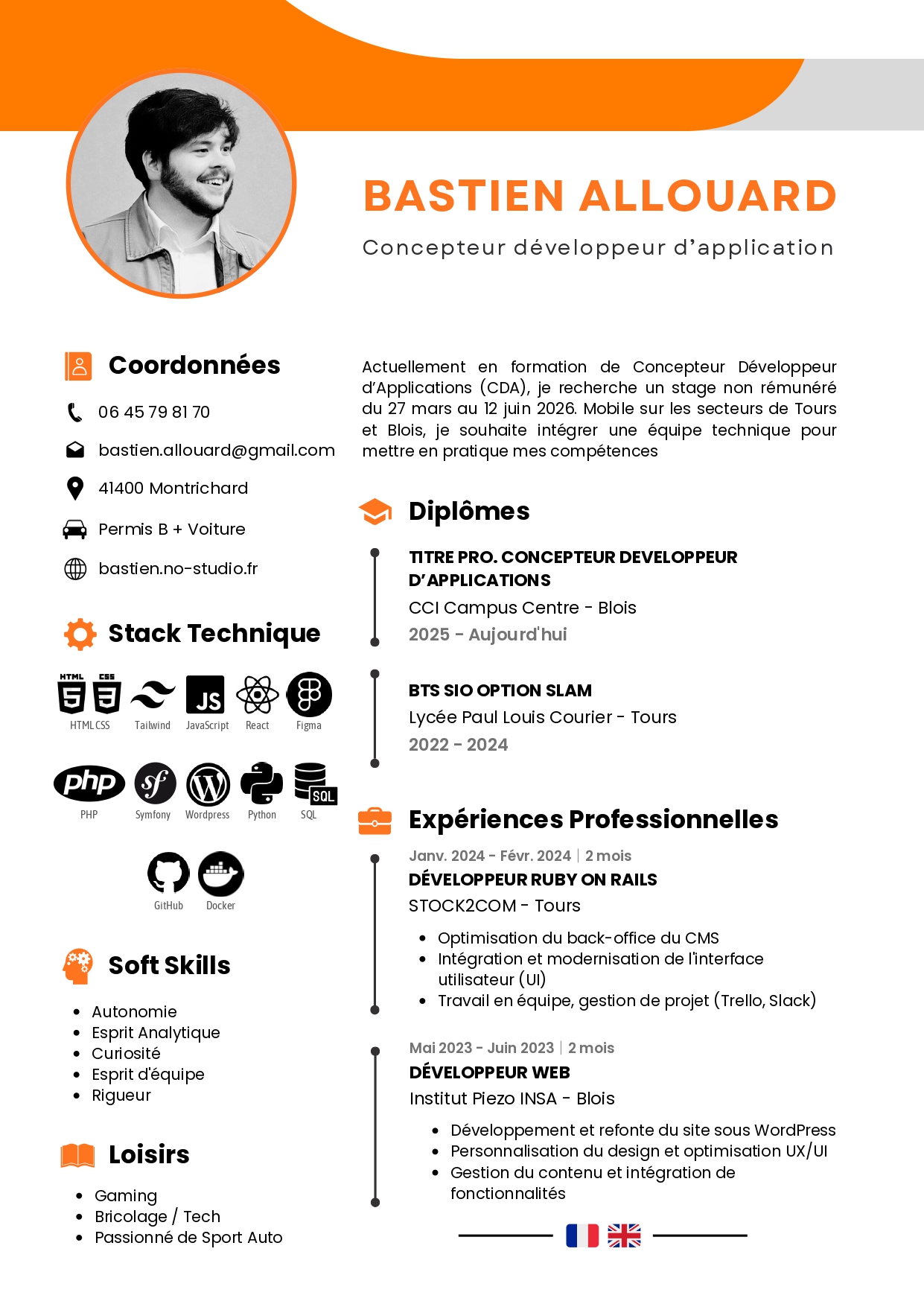 CV de Bastien Allouard